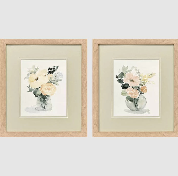 Creamy Blooms Framed Wall Art