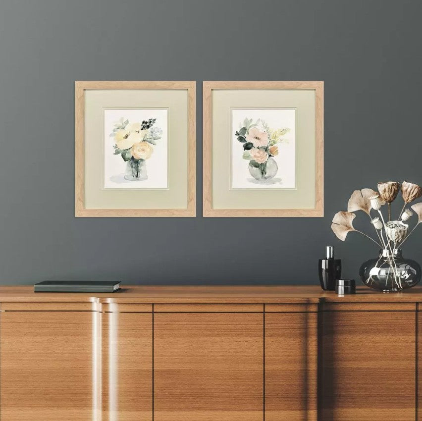 Creamy Blooms Framed Wall Art