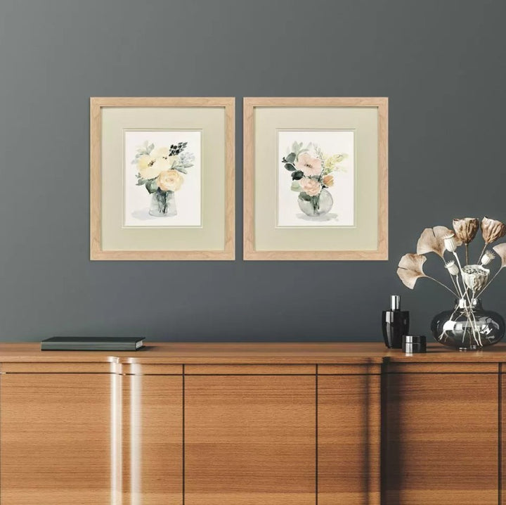 Creamy Blooms Framed Wall Art