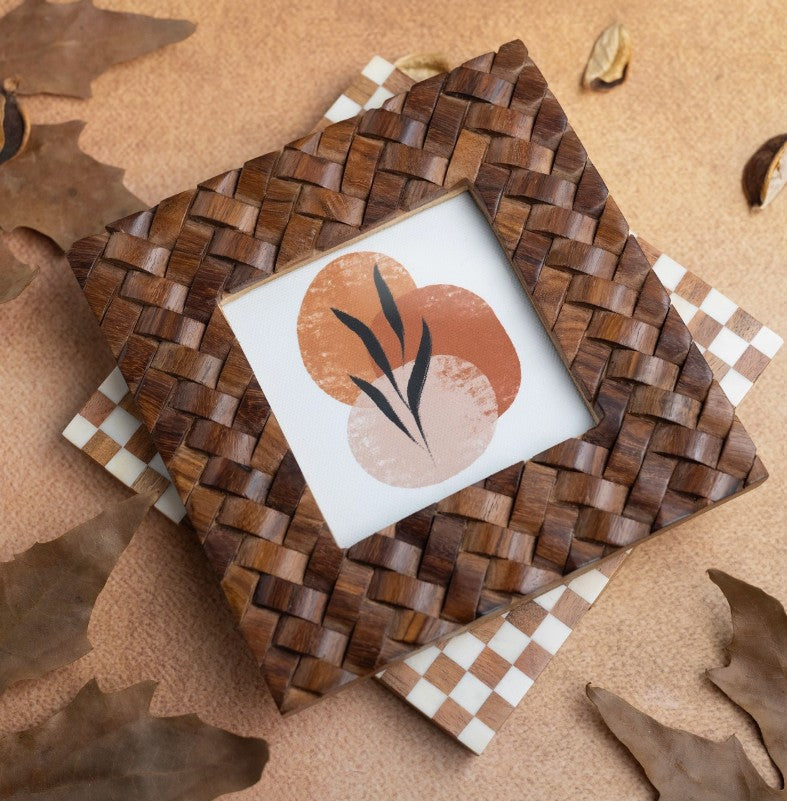 Criss Cross Wood Picture Frame