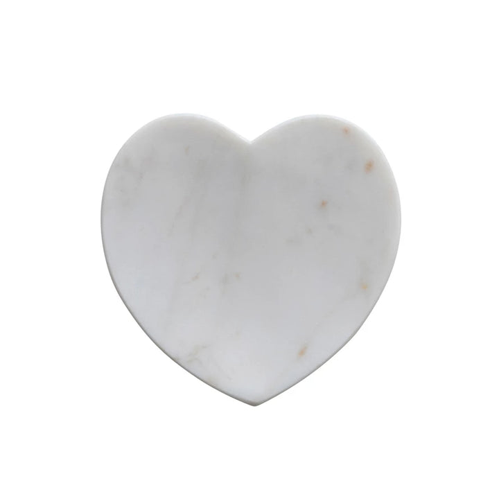 White Marble Heart Shaped Dish