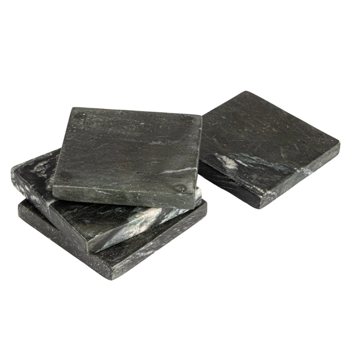 Black Melange Marble Coaster Set