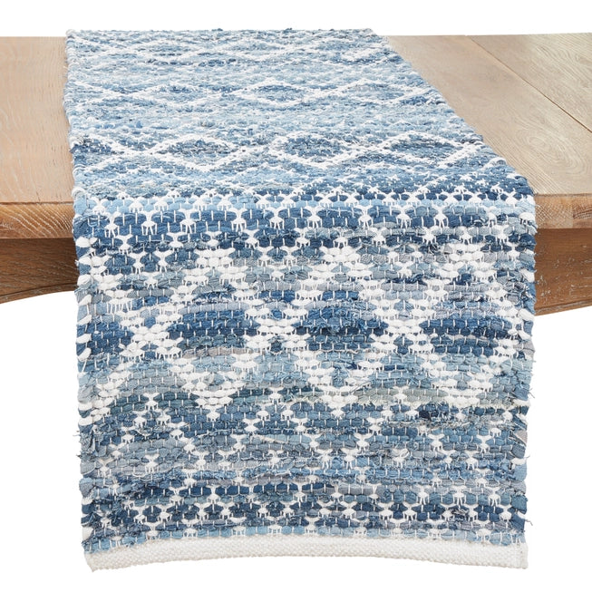 Handcrafted Delight Diamond Chindi Table Runner