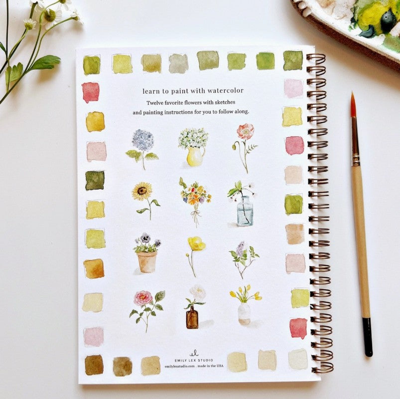 Flowers Watercolor Workbook Bundle