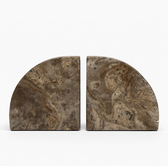 Grey Travertine Bookend