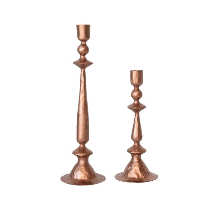 Copper Hand-Forged Cast Iron Taper Holders