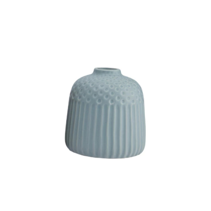 Matte Glaze Debossed Stoneware Vases