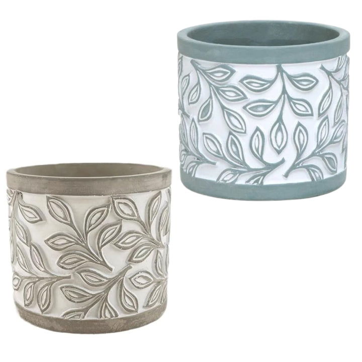 Laurel Leaf Concrete Grow Pot