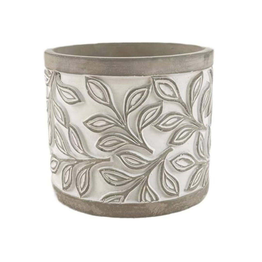 Laurel Leaf Concrete Grow Pot