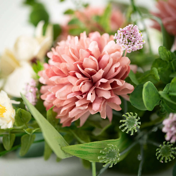 Blush Mixed Floral Half Orb