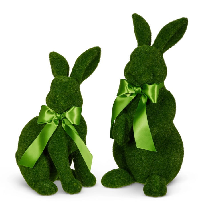 Large Moss Rabbit Figurines