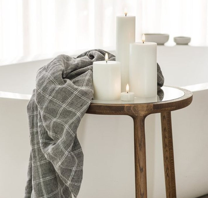 Nordic White Smooth LED Pillar Candles