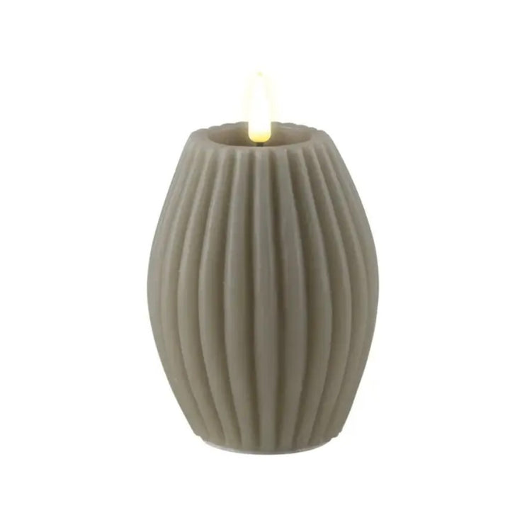 3" Stripe LED Pillar Candles