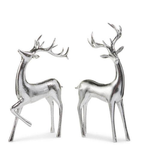 Silver Resin Deer Figurine