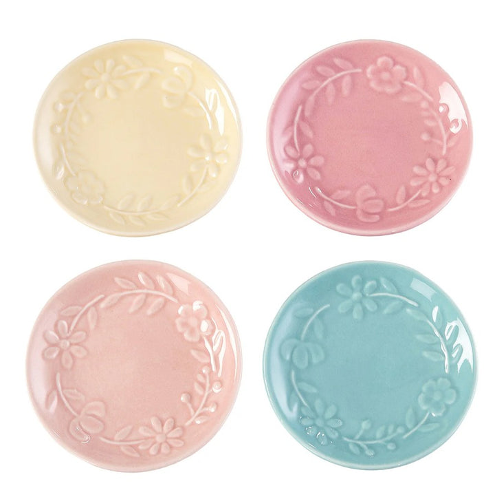 Spring Floral Embossed Trinket Dishes