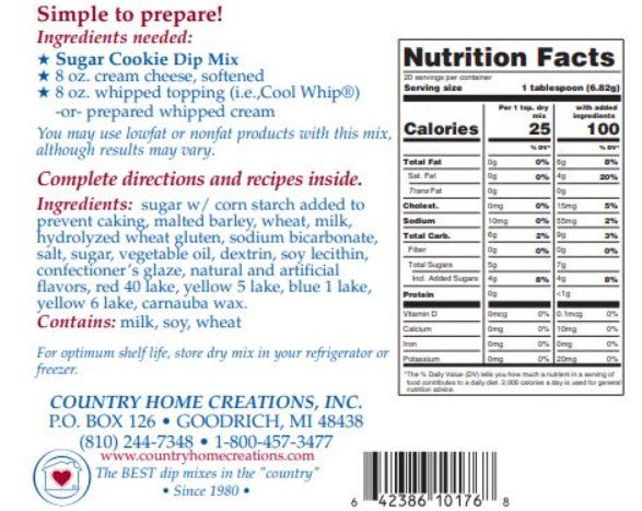 Sugar Cookie Dip Mix