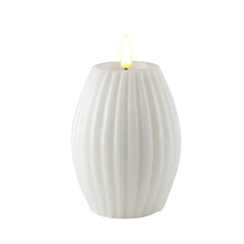 3" Stripe LED Pillar Candles