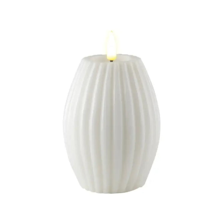 3" Stripe LED Pillar Candles