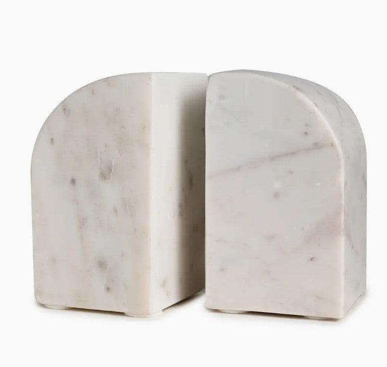 White Marble Bookend