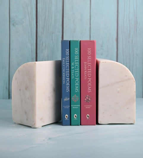 White Marble Bookend