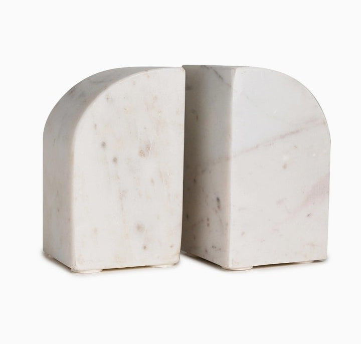 White Marble Bookend