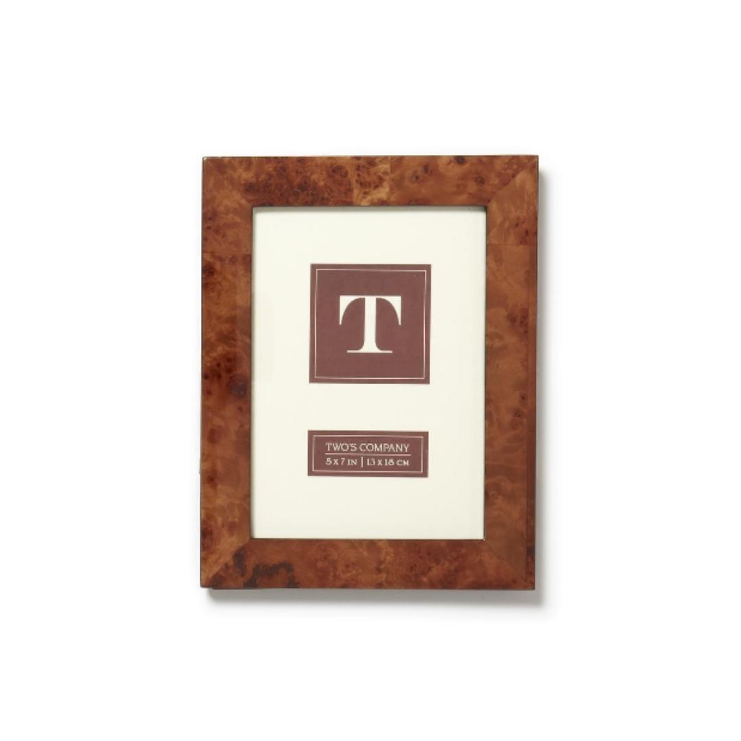 Burled Wood 5x7 Photo Frame