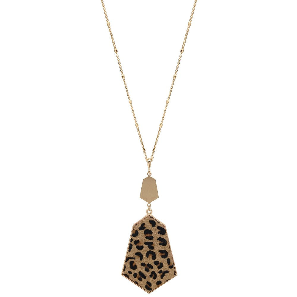 Animal Print Pendant Necklace