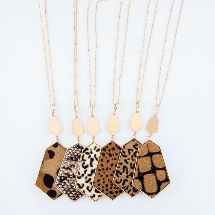 Animal Print Pendant Necklace