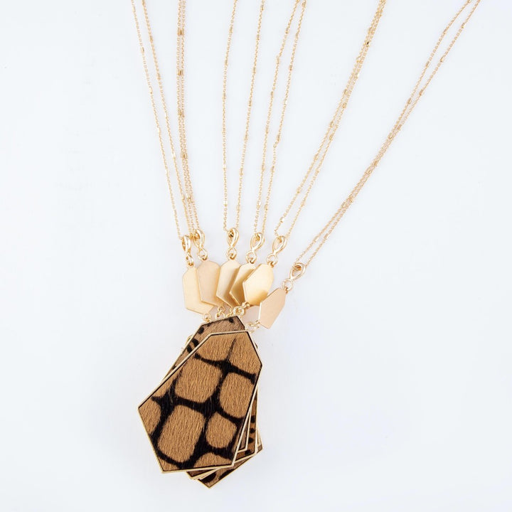 Animal Print Pendant Necklace