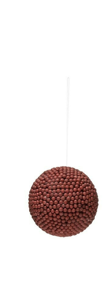 mauve bead ball ornament