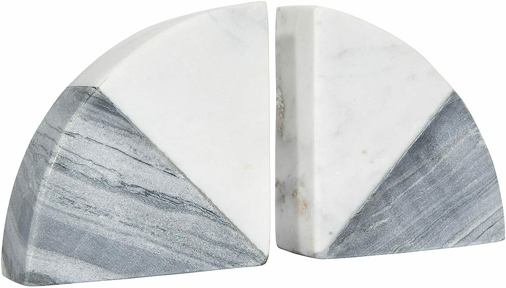 black and white marble bookend