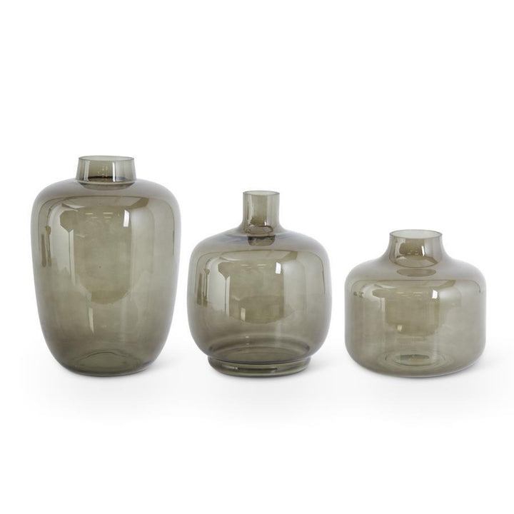 Green Transparent Glass Vase Sm