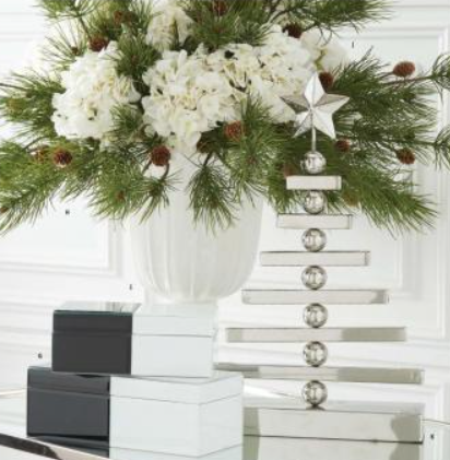 Black & White Glass Tile Jewelry Box Lg