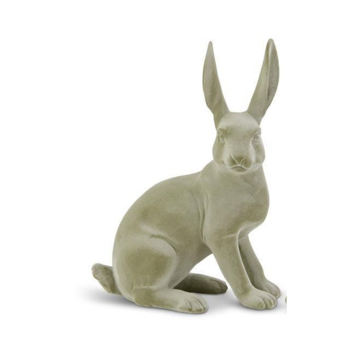 Green Velvet Resin Bunny