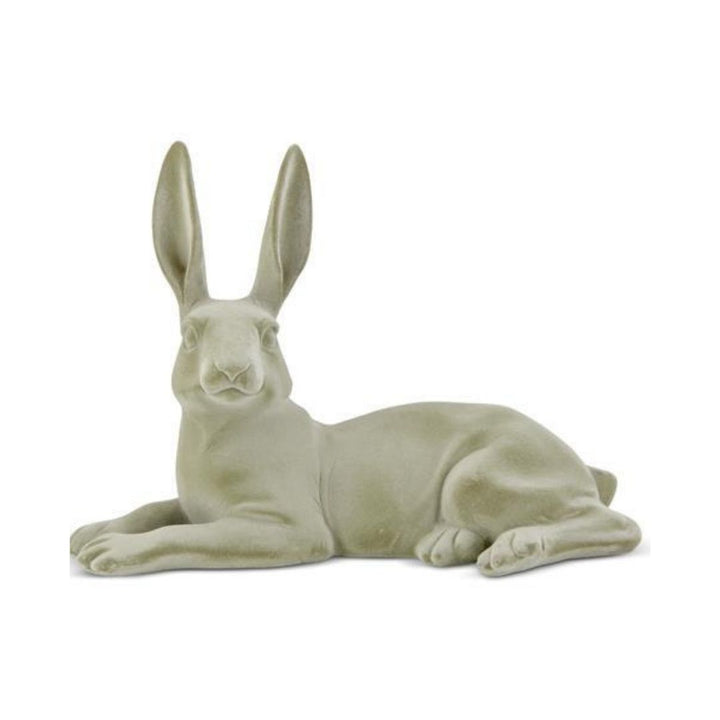Green Velvet Resin Bunny