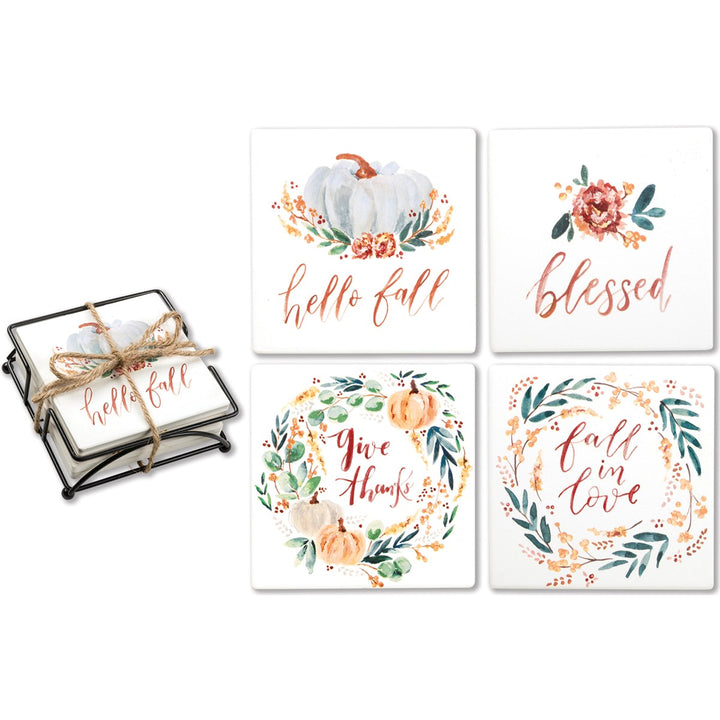 Fall Blessings Coaster Set