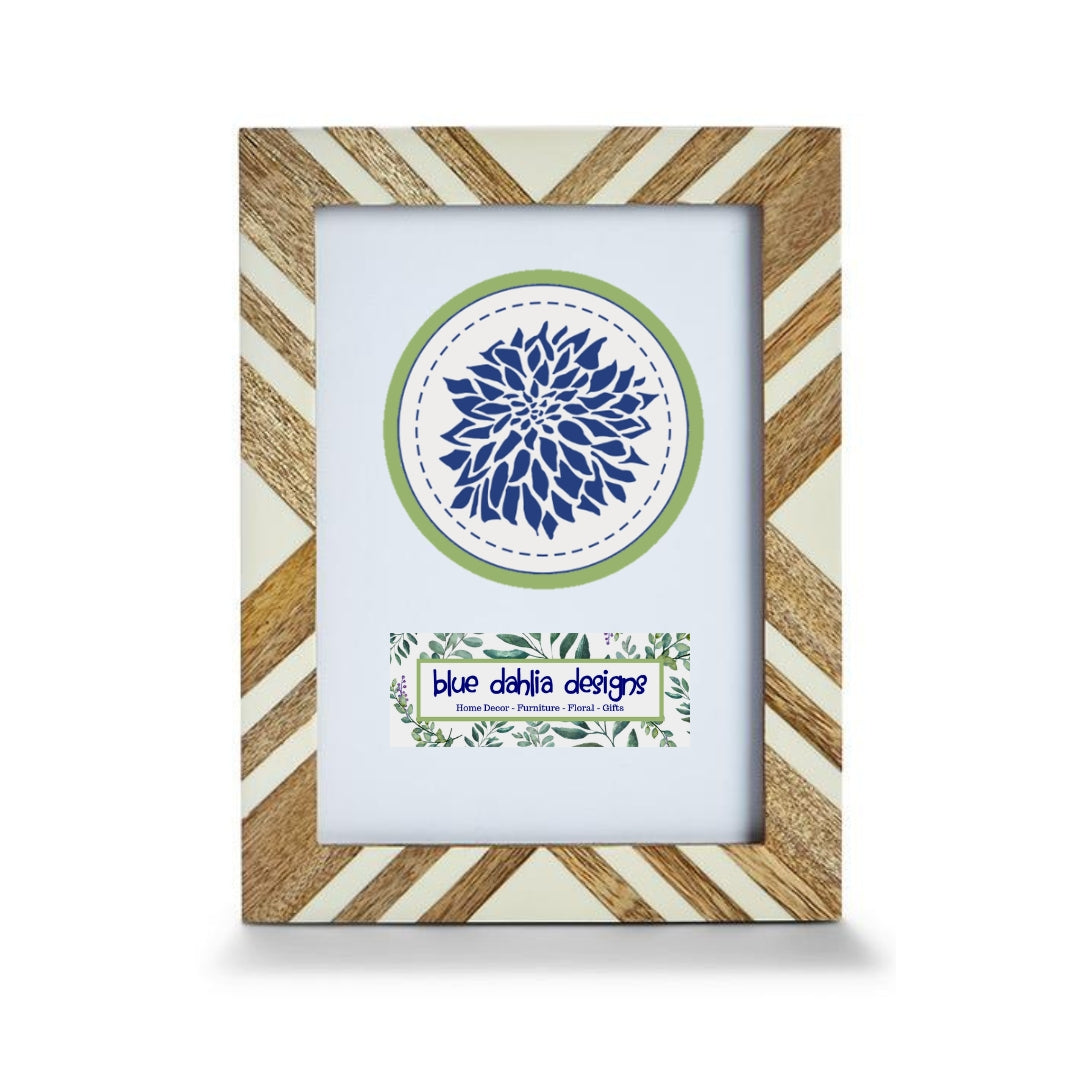 Timber Inlay Photo Frame Mango Wood Inlay Photo Frame – Blue Dahlia Designs