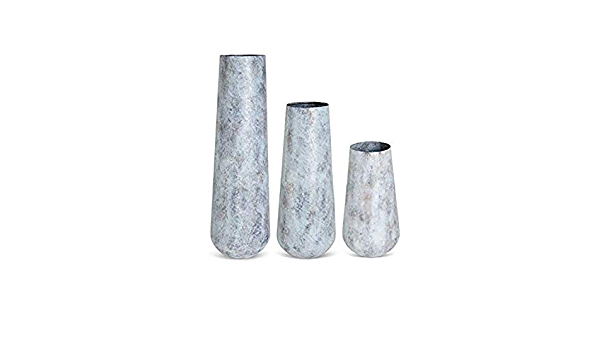 Light Blue Patina Tall Vase Lg