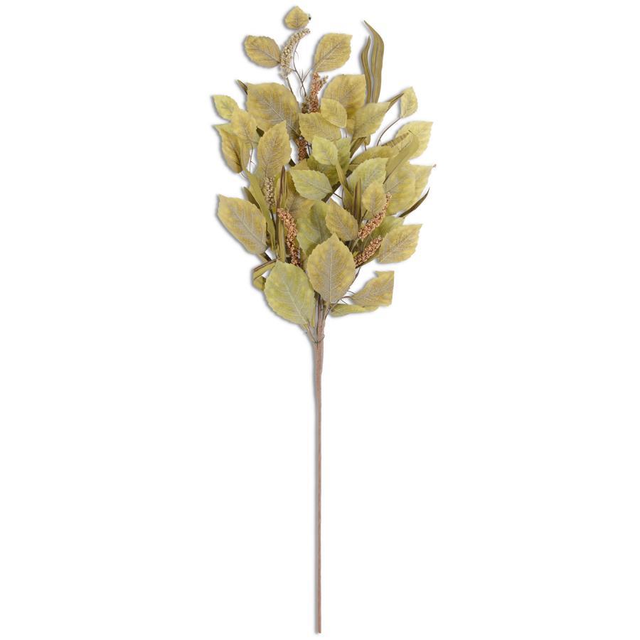 Green Birch Leaf Stem with Eva Leaves