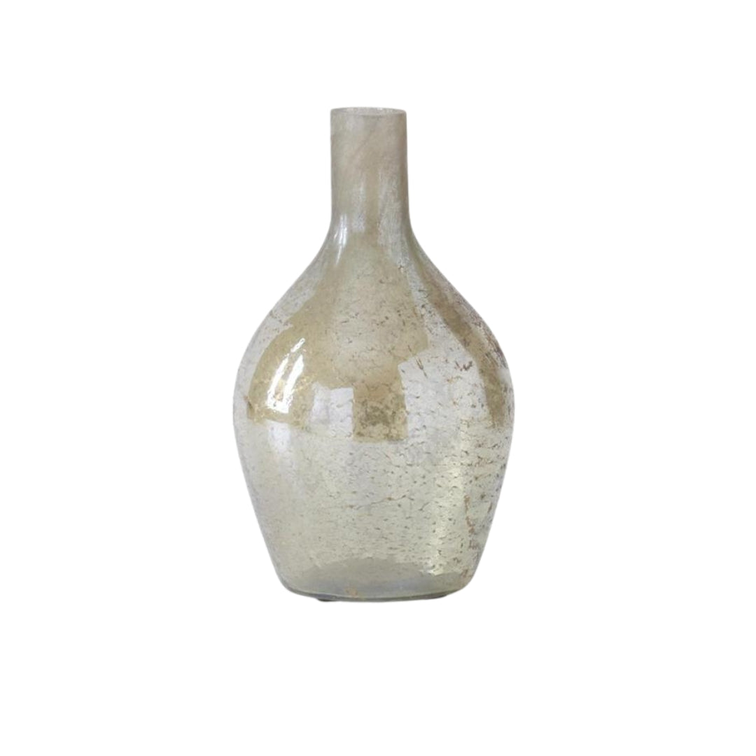 Antique Light Green Matte Glass Bottle Vases