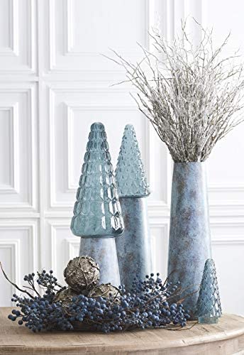 Light Blue Patina Tall Vase Lg