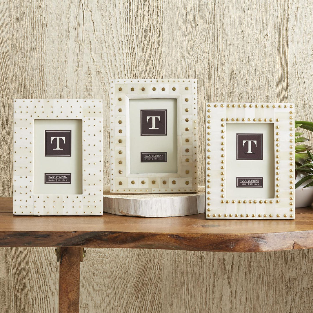 Brass Stud Photo Frame