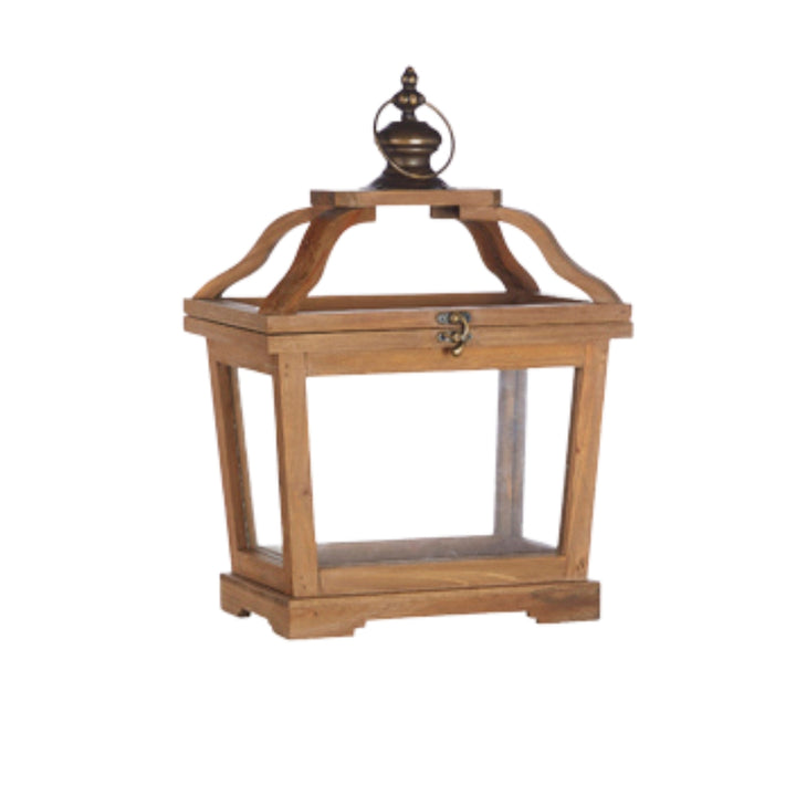 Wood Open Top Lantern