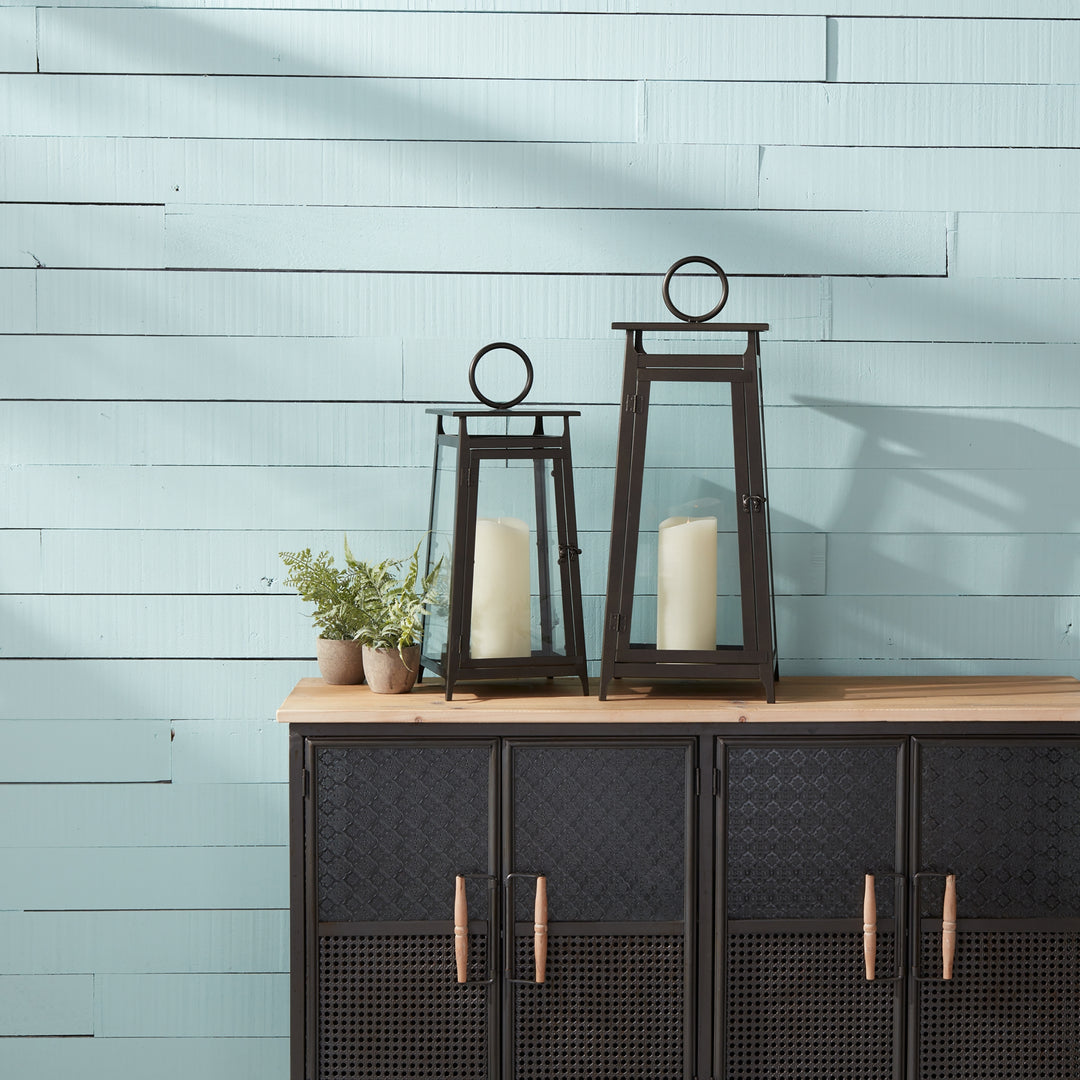 Traditional Black Metal Lantern Sm