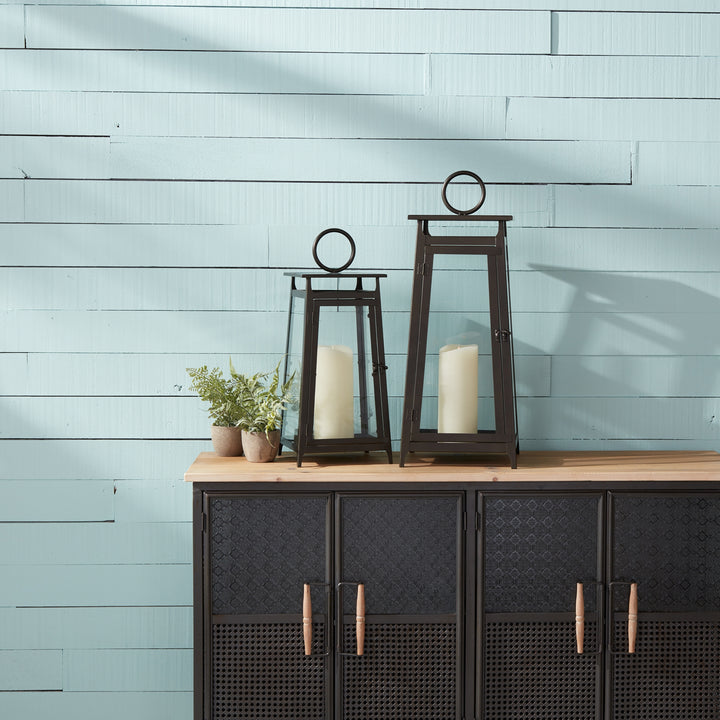 Traditional Black Metal Lantern Sm