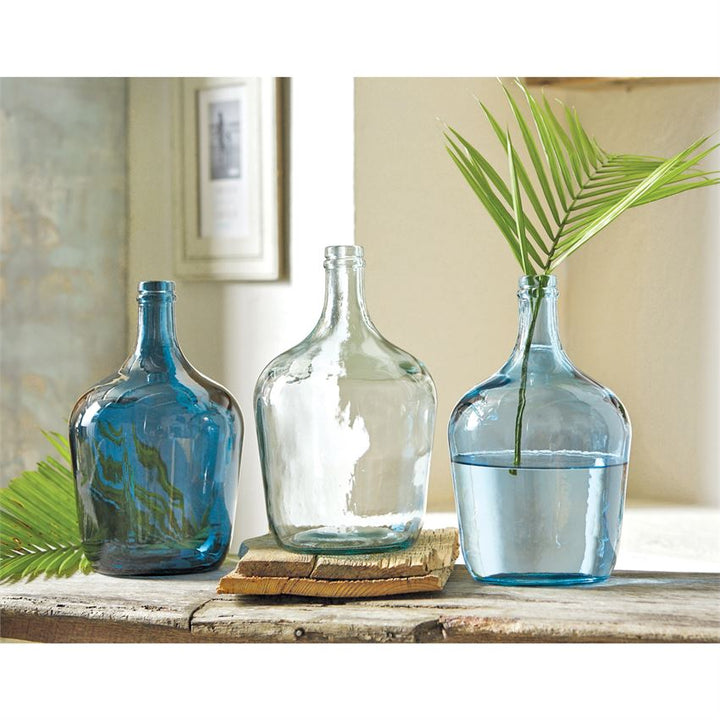 blue carafe bottle vases