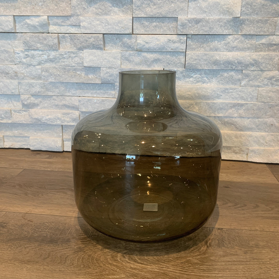 Green Transparent Glass Vase Sm