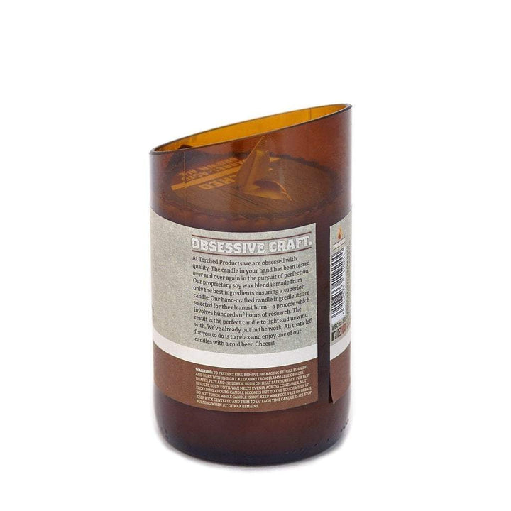 torched barrel aged brown ale candle
