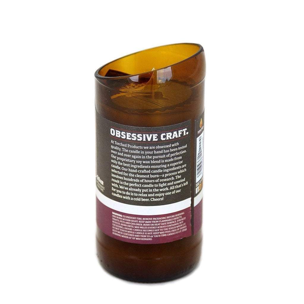 torched raspberry rye beer candle