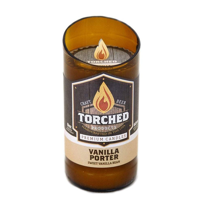 torched vanilla porter beer candle